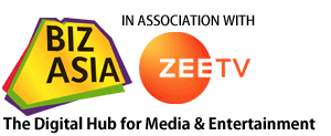Media logo - BizAsia, in association with Zee TV - the digital hub for media & entertainment